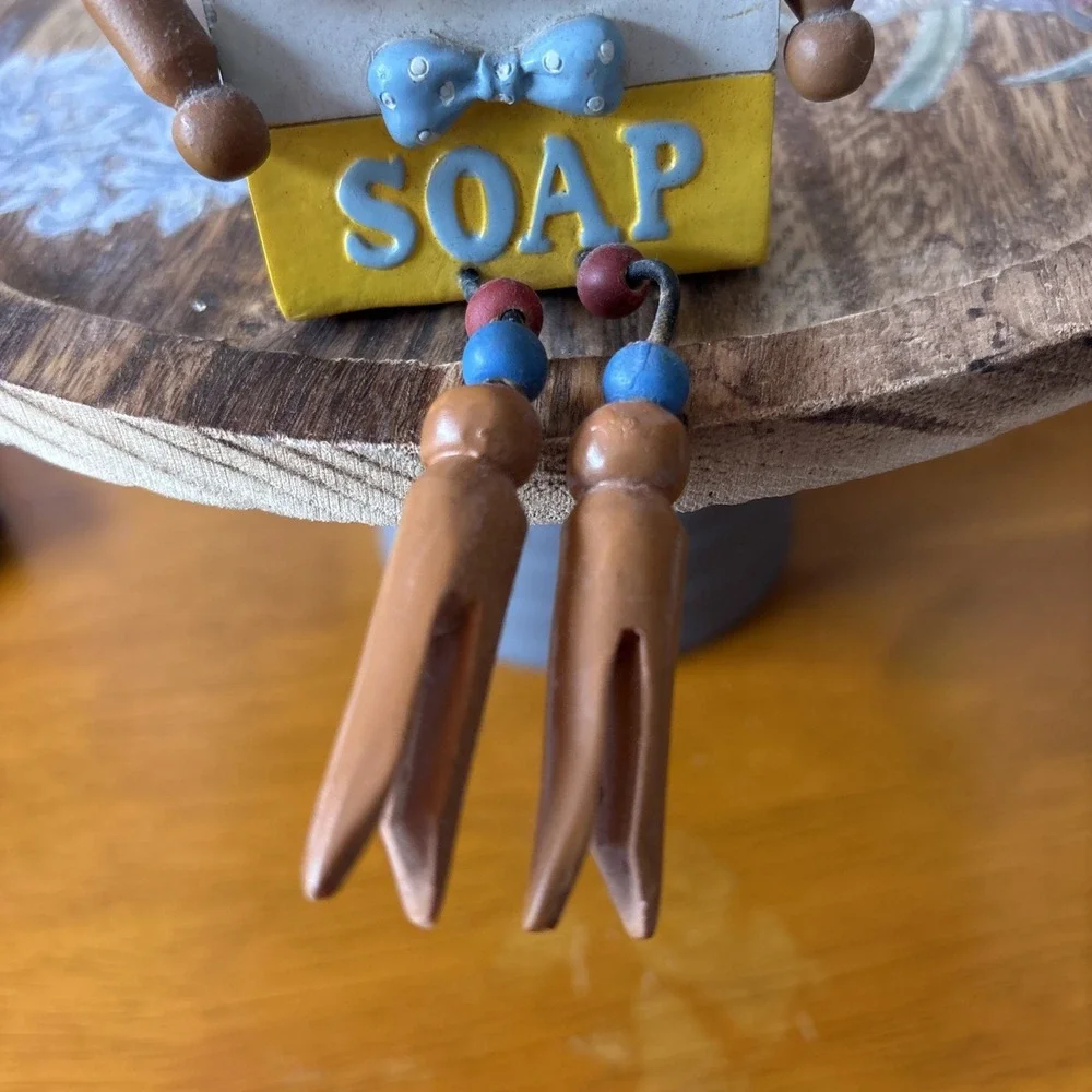Laundry Anthropomorphic Soap Laundry Detergent Box Shelf Sitter Bow‎ Tie Stars